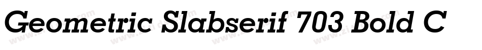 Geometric Slabserif 703 Bold Condensed BT字体转换